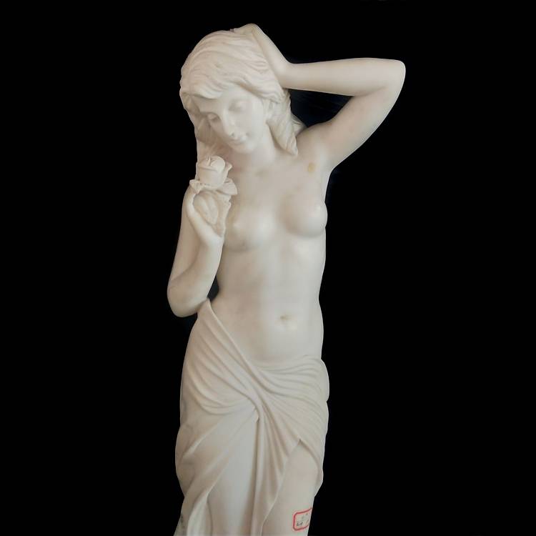 figura od bijelog mramora u prirodnoj veličini seksi gola dama skulptura ženski kip