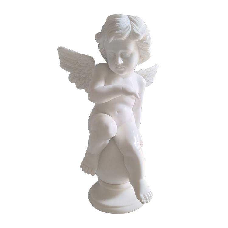 Patung putih gereja Eropa patung batu malaikat