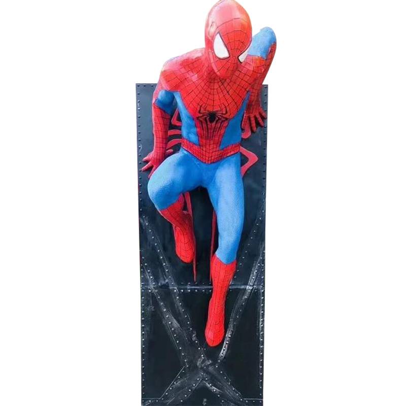 Hege kwaliteit foar Stainless Steel Statue - Libbensgrutte fiberglass cartoon karakter byldhoukeunst spiderman statue - Atisan Works