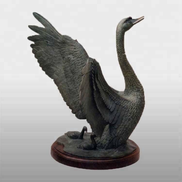 Кітайская бронзавая скульптура лебедзя высокай якасці
