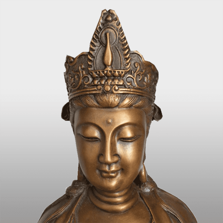 Fabrika me shumicë Statuja e engjëllit në bronz - Statuja e perëndisë kineze e kokës së Budës në madhësi të jetës për dekorim – Atisan Works