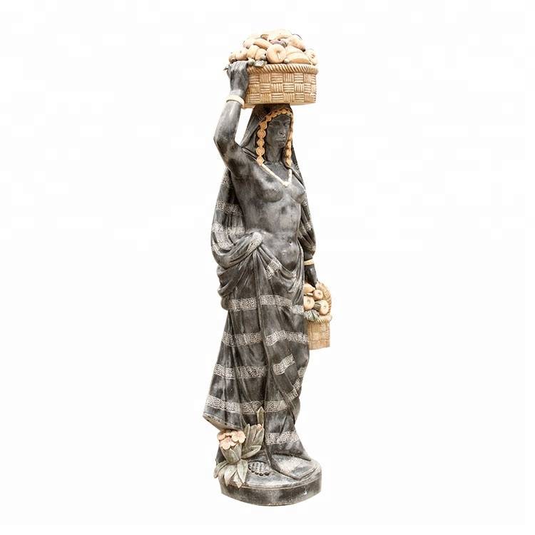 Մարմարե մերկ կնոջ արձան աֆրիկյան կնոջ քանդակ