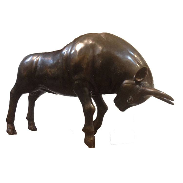 Veľká vonkajšia dekorácia v životnej veľkosti z liatej kovovej bronzovej sochy býka na predaj