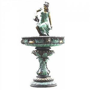 装飾的な鋳造ダンシングガール等身大女性ブロンズ噴水彫像
