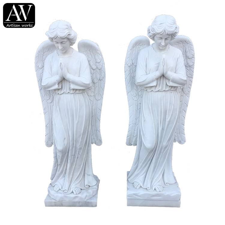 2018 Estatuas de anxo de mármore de alta calidade - Estatua de anxo de pedra arenisca decorativa para xardín ao aire libre - Atisan Works