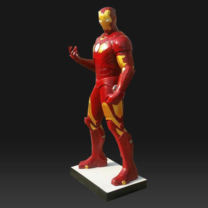 Temapark Glasfiber filmfigurer iron man seriefigur staty till salu
