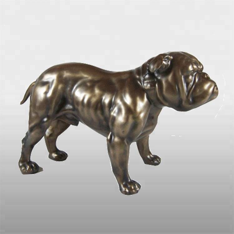 patung anjing perunggu ukuran hidup hewan grosir yang disesuaikan untuk dijual