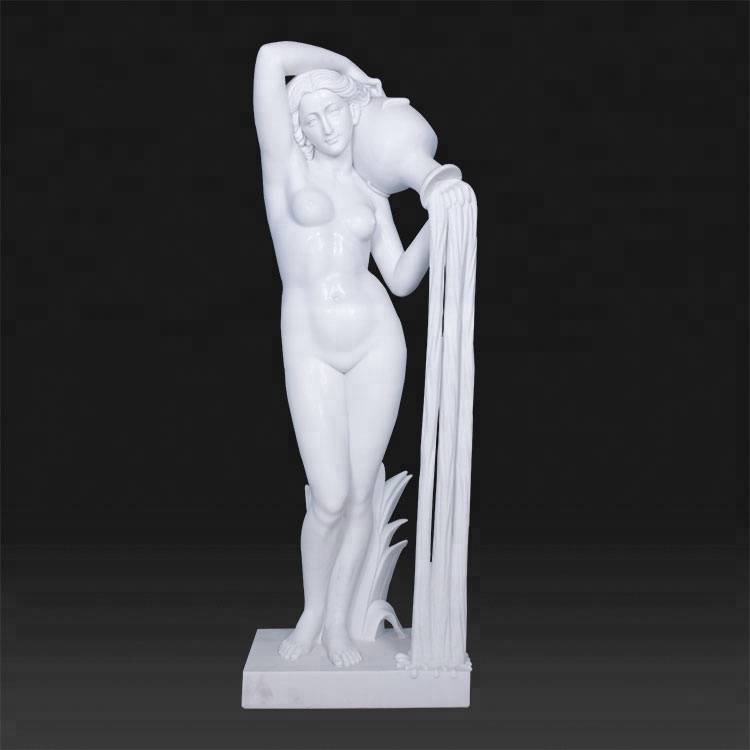 Na sprzedaż zewnętrzna dekoracyjna, ręcznie rzeźbiona marmurowa rzeźba nagiej kobiety