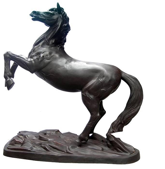 Gran oferta, estatuas de caballos de bronce de tamaño natural para exteriores, escultura, decoración de jardín