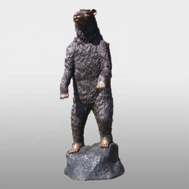 Цена со попуст Бронзена скулптура за кучиња - Голема украсна позната градина со мечкина античка бронзена скулптура – ​​Атисан Works