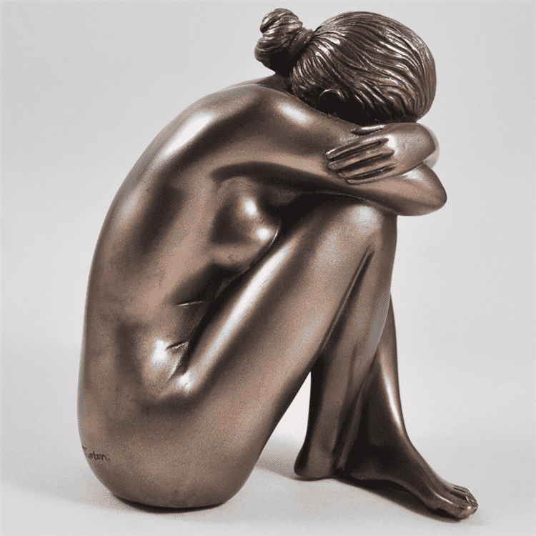gola žena brončana staklena smola brončana skulptura