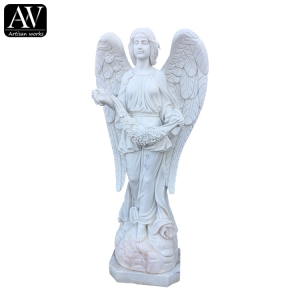 Градинска декорация на открито Статуя на ангел с крила