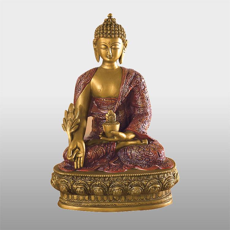 Luonnonkokoinen pronssinen Gautam Buddha -patsas