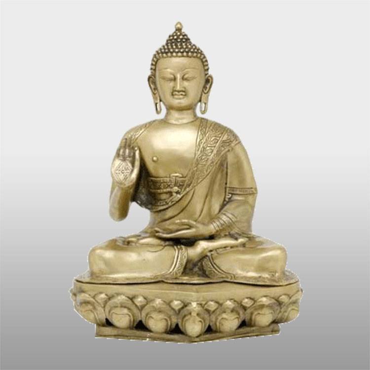 Estatua de Buda Gautam de bronce decorativa de tamaño natural al aire libre