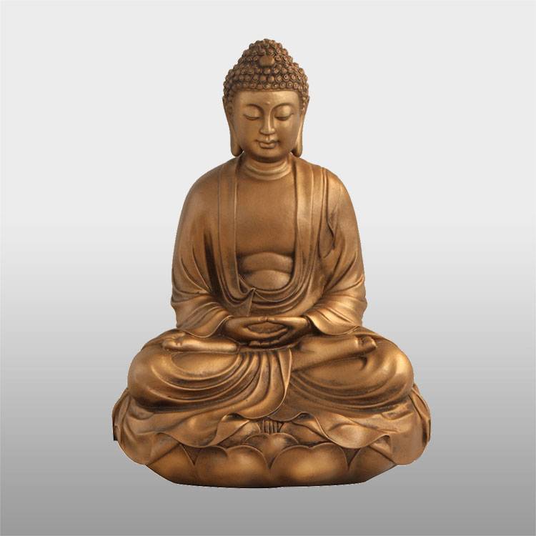 Grande statua di Buddha dormiente in ottone naturale, bronzo bianco