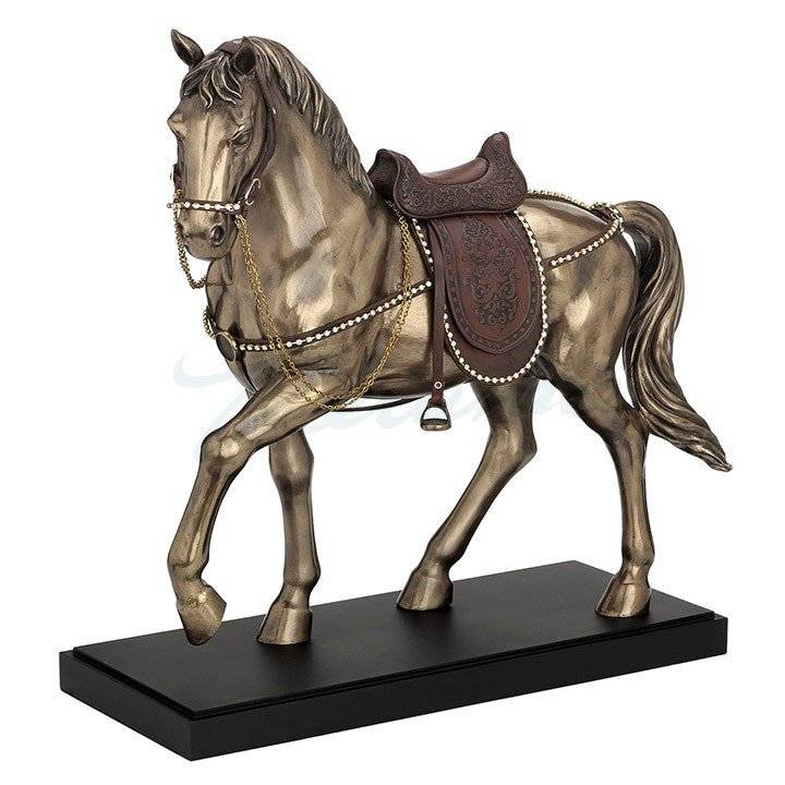dekoracja ogrodowa naturalnej wielkości mosiężna statua konia z żeliwa