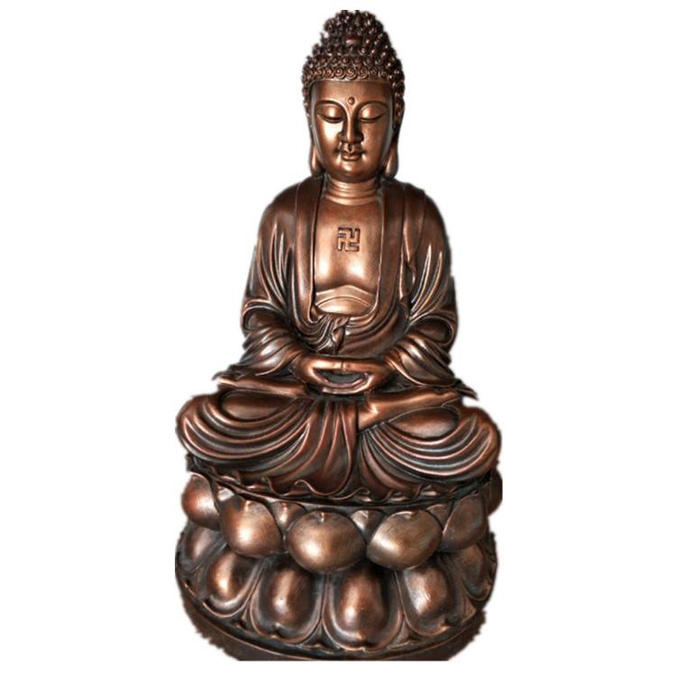 Statwa tal-metall reliġjuża tal-Lvant skultura ta 'Buddha kbira tal-bronż