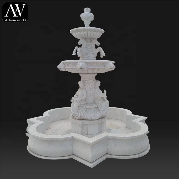 Font de bona qualitat - Grans fonts de marbre amb aigua de pedra de decoració de venda calenta - Atisan Works