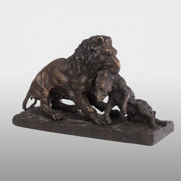 Skulptura e luanit me madhësi reale, statuja të famshme të kopshtit prej bronzi