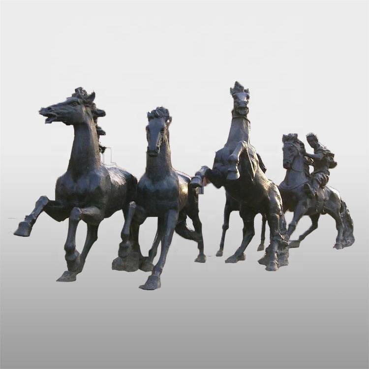OEM Customized Dancing Girl Bronze Sculpture - Πωλείται άλογο αντίκες χάλκινου γλυπτού ζώων σε φυσικό μέγεθος – Atisan Works