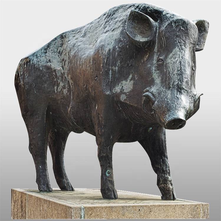 Escultura Art Déco de bronze d'excel·lent qualitat - Escultura de senglar de bronze d'animals de mida natural per al jardí - Atisan Works