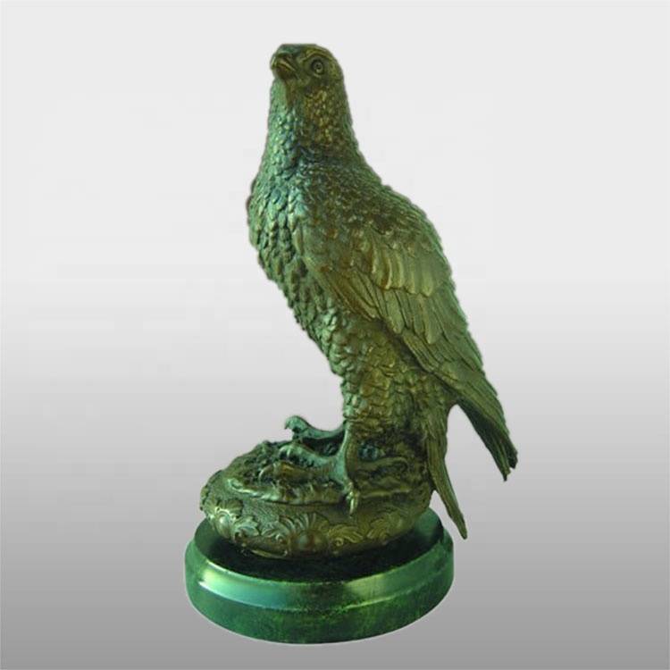 Gran venta de estatua de jardín, escultura de águila de bronce grande