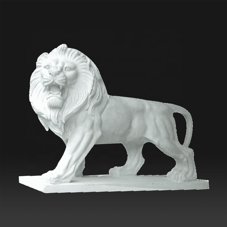 decoración do xardín europeo Antiga imaxe de estatua de león de tamaño natural europeo