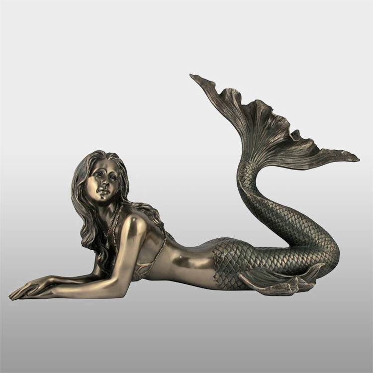 Statue de sirène en bronze grandeur nature personnalisée