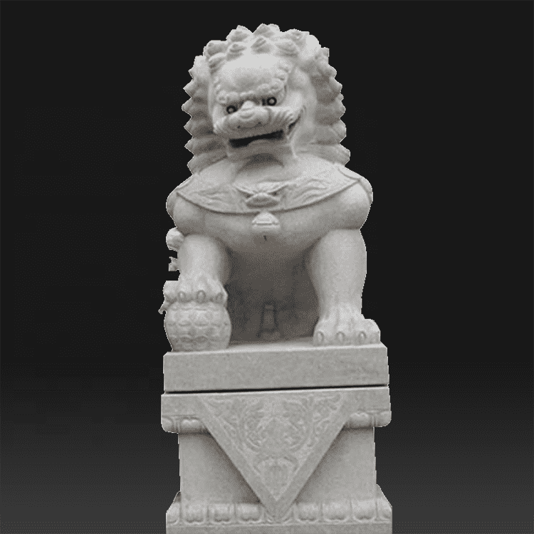 Patung haiwan marmar batu asli berkualiti tinggi patung singa