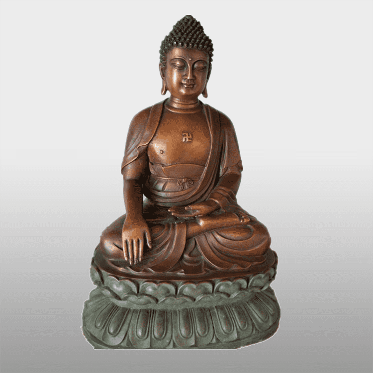 Patung buddha besar hiasan luaran tembaga untuk kuil