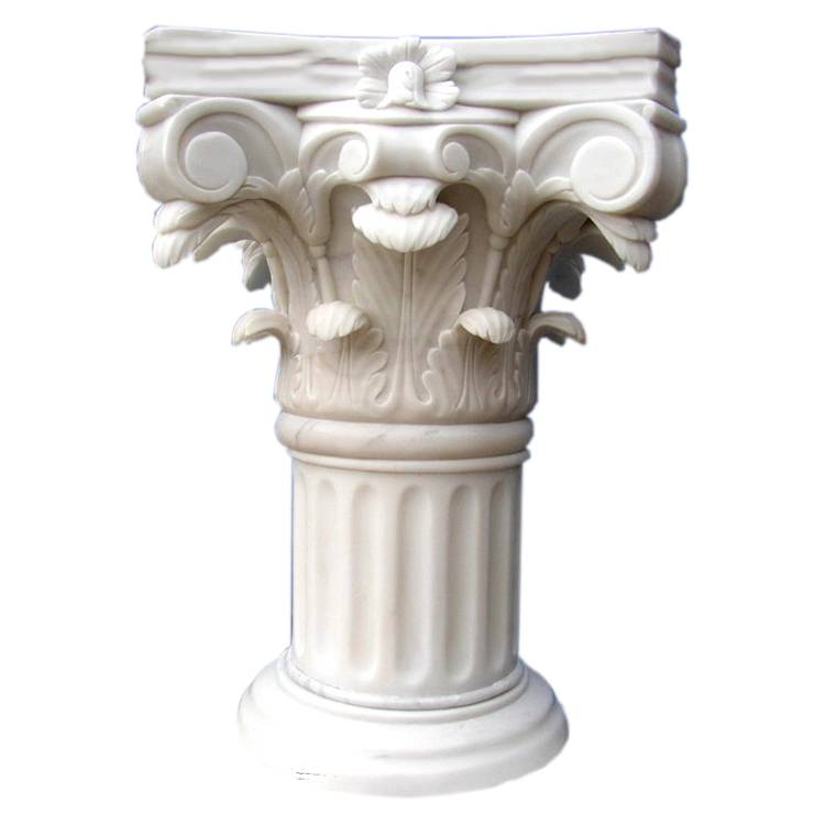 Escultura arquitectónica de boa calidade - Columna romana de mármore do xardín ao aire libre á venda - Atisan Works