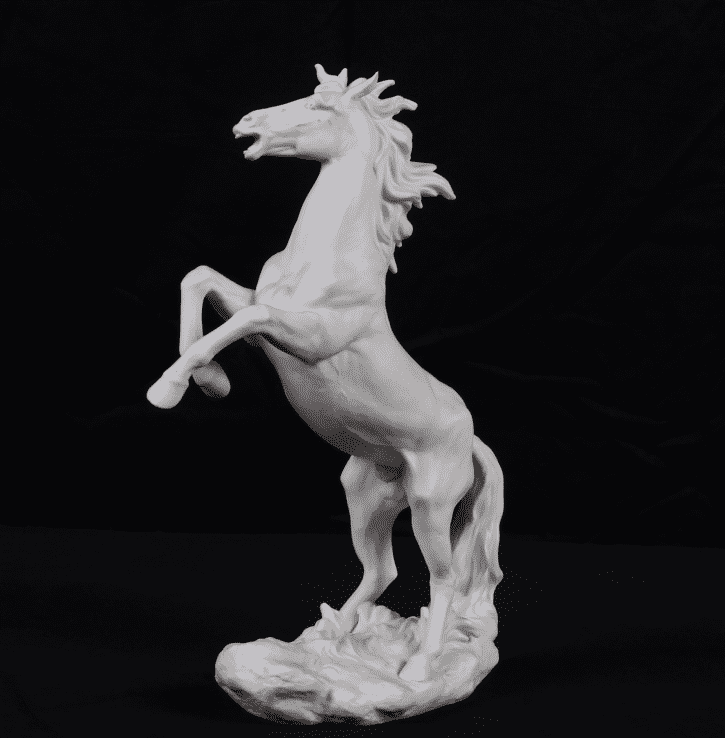 Majestic White Marble LIfe Size Running Horse Sculpture for Garden