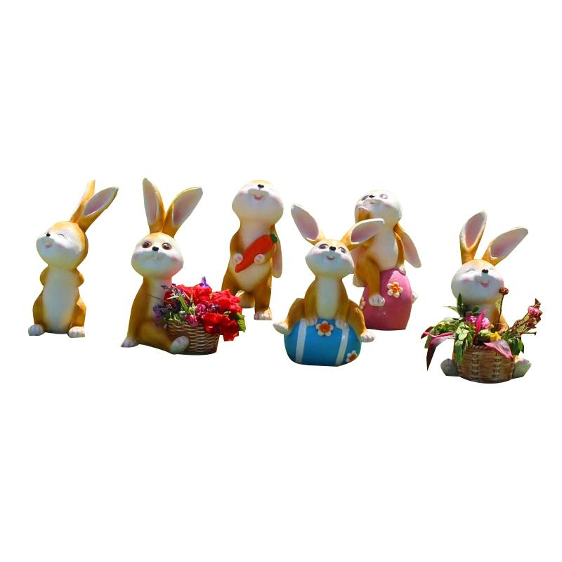 Статуи кроликов из стекловолокна и смолы на заказ в натуральную величину на продажу