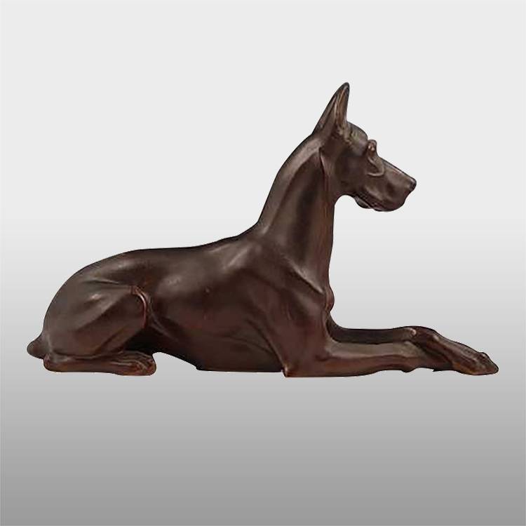 Popularna lijevana mjedena skulptura psa za vanjski dekor