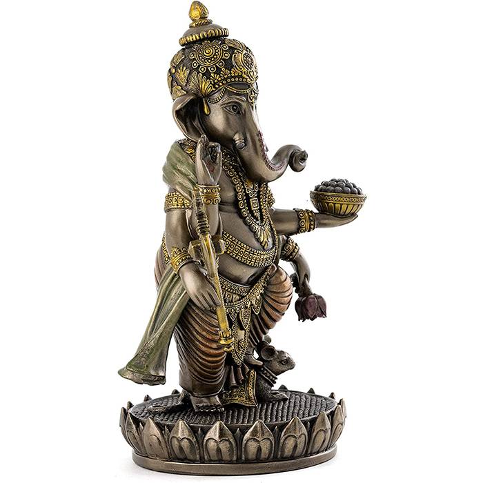 የነሐስ የሂንዱ አምላክ ምስል ሐውልቶች ህንድ Brass Ganesha ሐውልት