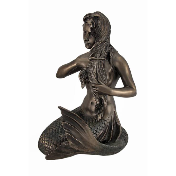 Fabrik für Bronzeskulpturen im Freien - Dekorative Meerjungfrauenskulptur aus Bronze – Atisan Works