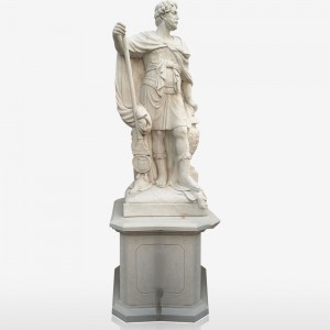 Estátua de mármore natural personalizada em tamanho natural escultura de Hannibal em pedra