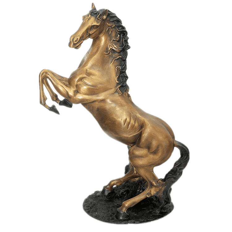 Большой декор на открытом воздухе, современная бронзовая и латунная скульптура бегущей лошади в натуральную величину на продажу
