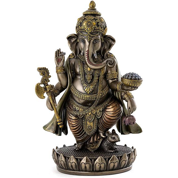 Onye na-emepụta OEM ihe oyiyi nwanyị gba ọtọ - Bronze Hindu God Figure oyiyi India Brass Ganesha Sculpture - Atisan na-arụ ọrụ