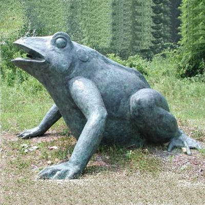 Prezzu scontu Statua di Gufo in Bronzu - Statue d'animali di giardinu incantevule Grande scultura di rana in bronzu in vendita - Atisan Works