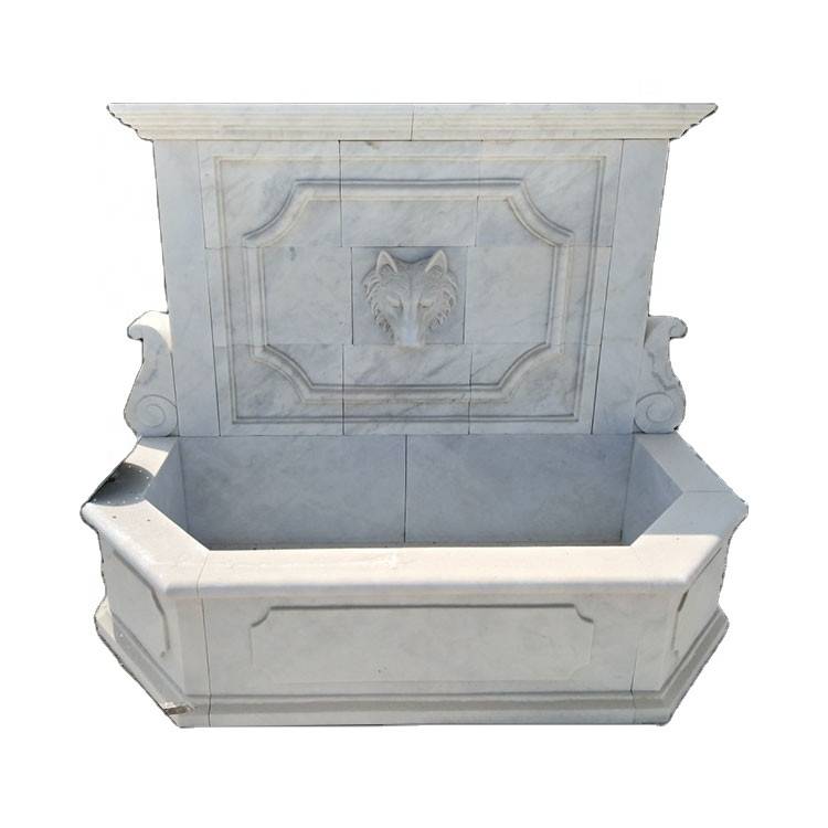 Fontaine de bonne qualité – Décoration de jardin, sculpture en marbre blanc, fontaine murale intérieure à vendre – Atisan Works