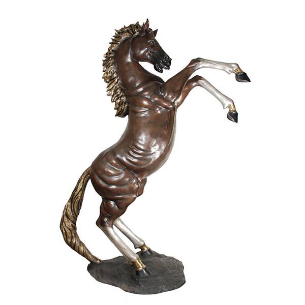 Sculptură în mărime naturală Statuie de cal de bronz renumită cu ridicata Imagine prezentată