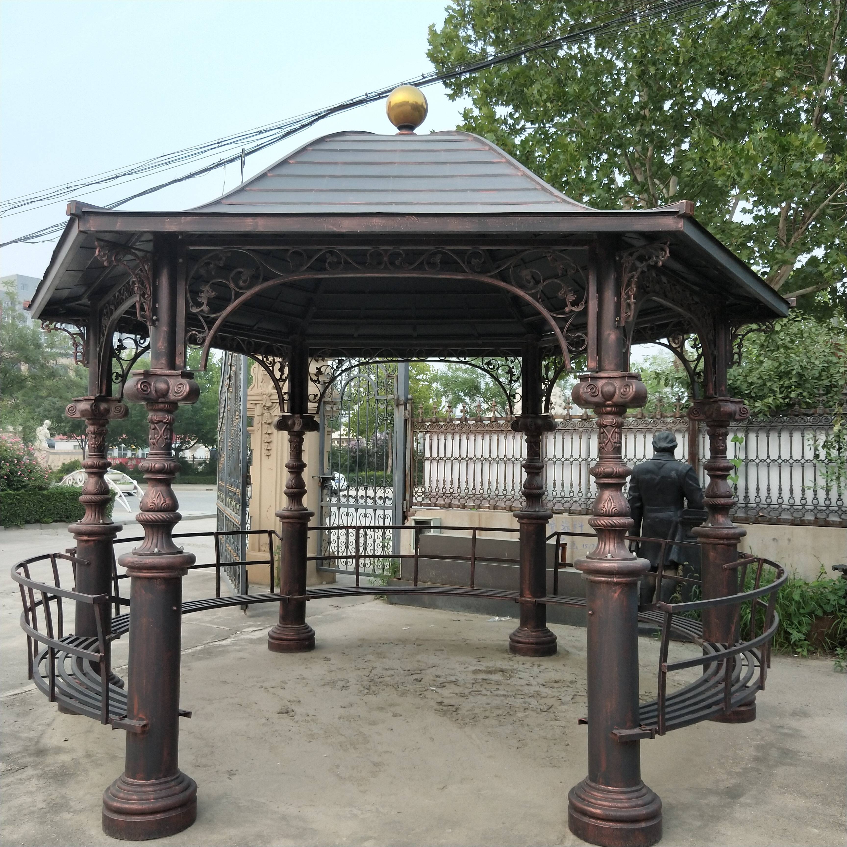 Pavilion/Foșor de bună calitate – Grădină exterioară de foișor din fier forjat fierbinte de vânzare – Atisan Works