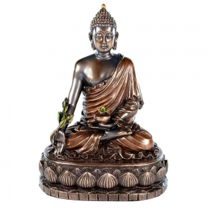 Bizning eshik katta o'lchamli diniy bronza Budda haykali