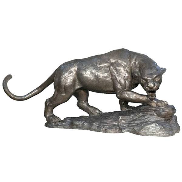 Discount wholesale Bronze Dragon Statue - Panlabas na Black Bronze Sculpture Life Size Panther Statue For Sale – Atisan Works