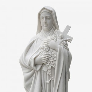 Персонализирана естествена мраморна статуя Каменна скулптура Rita of Cascia в реален размер