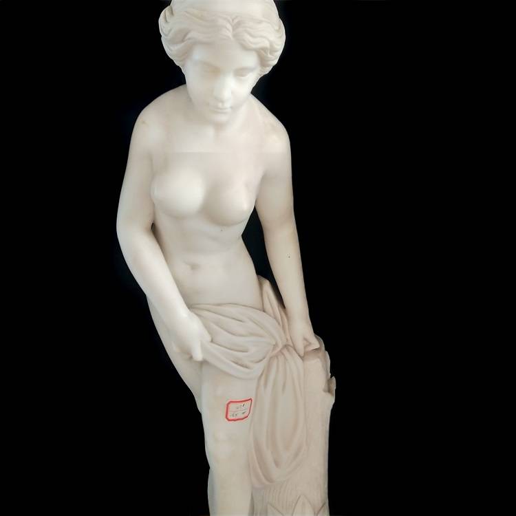 Nouveaux produits chauds Statue de Bouddha riant en pierre - Sculpture sur pierre décorative Sculpture de femme nue en pierre de marbre - Atisan Works