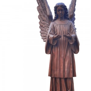 Patung Malaikat Pengecoran Perunggu Taman Kustom Seukuran Hidup Untuk Dijual