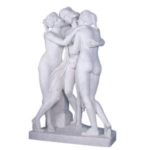Patung batu marmer seukuran tiga patung rahmat telanjang untuk dijual
