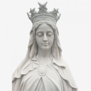 Персонализирана статуя от естествен мрамор от камък в естествен размер, скулптура на Дева Мария